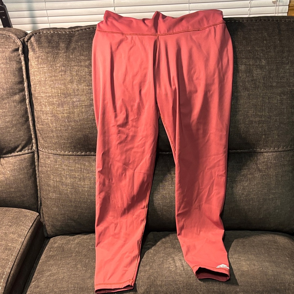 Rust Red Athletic Leggings Adidas